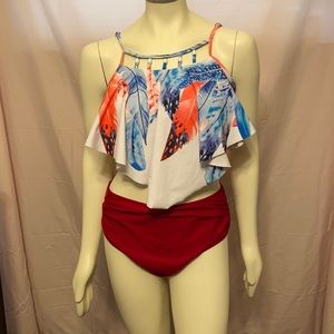 Feather Graphic Bikini